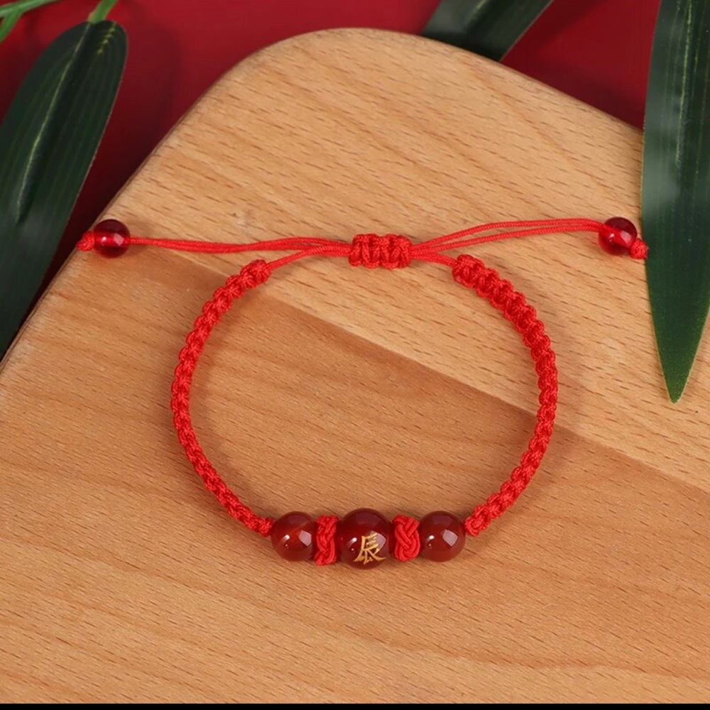 Women’s beaded Dragon Bracelet 2024 Dragon Year Lucky Red Rope Bracelet